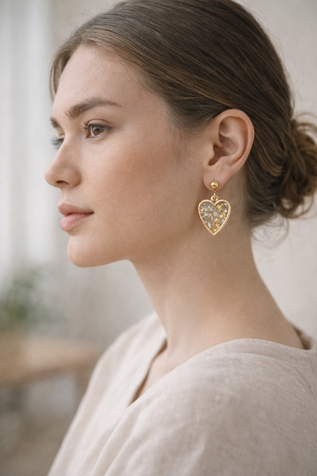 Heart Mixed Floral Earrings