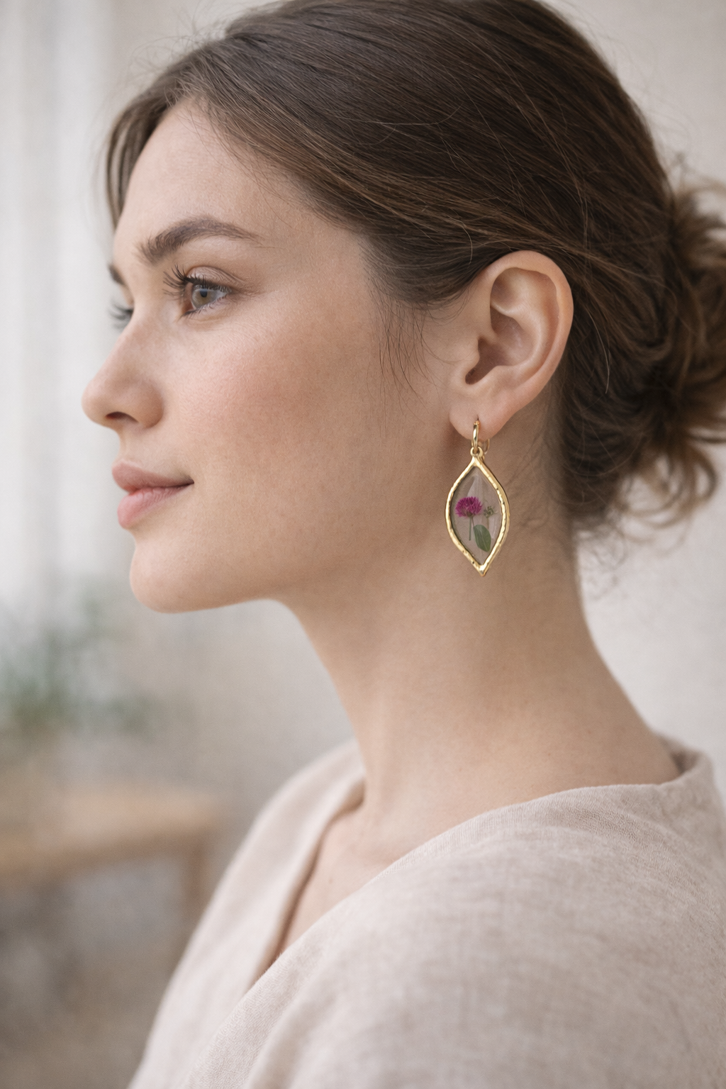 Red Floral Earrings