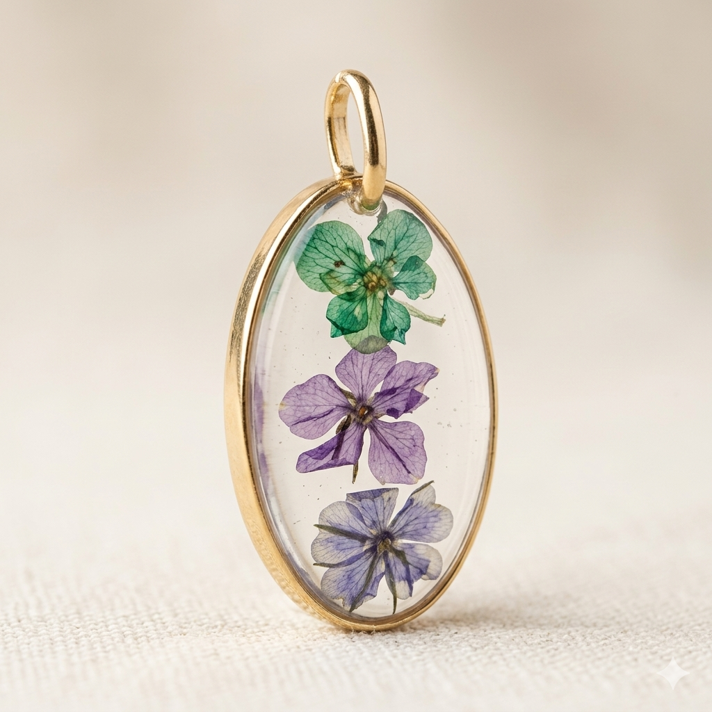 Oval Mixed Floral Necklace