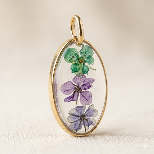Oval Mixed Floral Necklace